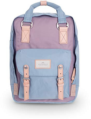 Doughnut MACAROON Rucksack Unisex 16L mit Laptopfach I Studenten-Rucksack funktionell & handgefertigt I ideal als Reise-Rucksack oder leichter City-Rucksack I Daypack (Lilac X Light Blue)