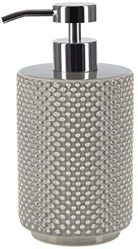 Spirella Seifenspender Mero Porzellan Flüssigseifen-Spender 400ml Taupe Made in Europe