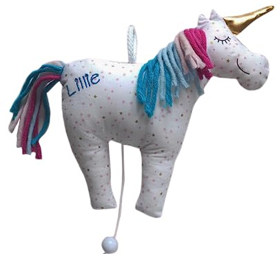 Spieluhr Einhorn, optional mit Namen, individualisierbar