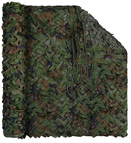 LOOGU – Filet de camouflage militaire pour décoration, pare-soleil, chasse, cachette, camping, bois, 6 x 6 m