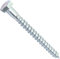 AERZETIX - C44586 - Lot de 50 - Tirefond/vis à bois M8x80mm - à tête hexagonale 6 pans - DIN571 - en acier-zingué - assemblage fixation charpente ossature contreplaqués agglomérés
