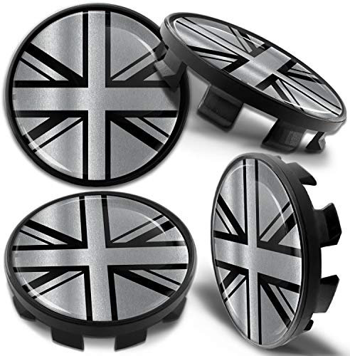 Biomar Labs 4 x 68mm Nabendeckel Kompatibel mit BMW 36136783536 Felgendeckel Radnabenabdeckung Nabenkappen Felgenkappen Radkappen Alufelgen UK-Flagge UK Flag CB 30