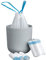 LKJHG Sac Poubelle de Haute qualité, Bague collectrice Blanche de 10/15 litres pour Fermer la poignée coulissante Ultra résistante, Le Sac Poubelle est étanche