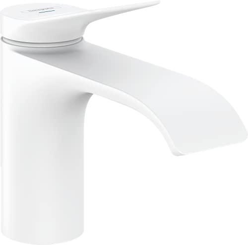 hansgrohe Standventil Vivenis, Wasserhahn für Kaltwasser mit Auslauf Höhe 80 mm, Armatur wassersparend, Mattweiß