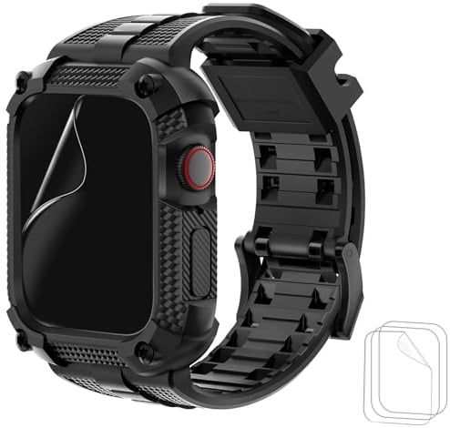 Wristitani kompatibel mit Apple Watch Armband 40mm 44mm 41mm 45mm 49mm Ultra Stoßfest Sport Wassserdicht Armband, Robuste Schutzhülle mit Displayschutz, Ersatzarmband für iWatch Serie 9 8 7 Se 6 5 4