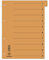 DONAU 8611001-12 Trennblätter 50er Pack/Farbe: Orange/Karton-Register überbreit Aus Recycling-Karton/für DIN A4 4-Fach Lochung Trennlaschen Trennblätter Ordner Register/Blauer Engel/Made in EU