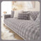 WYJHNLBEDC Sofa/Couch überzug/überwurf, Sofa überwurfdecke, Warmer Super Weicher Plush Sofabezug für Sofa L Form/U Form/Ecksofa 3/2/1 Sitzer, Sofaschutz Hund Kratzschutz Katze Grau