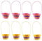 Easter Egg Baskets - 8x Large Egg Baskets, Easter, Yellow Easter Basket, Pink Easter Basket - Easter Egg Hunt Accessory Set