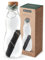 Black+Blum - Eau Good Glass Water Bottle - Leak Proof Borosilicate Glass Bottle with Screw-Fit Wood Fibre Lid, Carry Loop and Protective Sleeve - Olive - 650ml