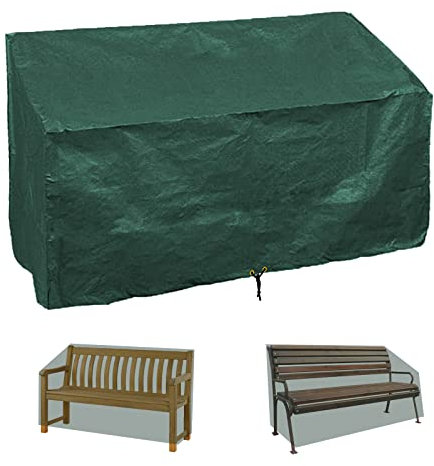 RICHIE Gartenstuhl-Abdeckung, Outdoor-Terrassenstuhl, wasserdichte Abdeckung zur Aufbewahrung, Garten-Stapelstuhl-Abdeckung, 193x66x63/89cm, UV-Schutz, jedes Polyethylen (Grün 193x66x63/89cm)