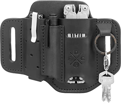 1791 EDC Multitool-Holster, EDC-Tasche für Gürtel, passend für Werkzeug, Messer, Schlüssel und kleine Taschenlampe, Leder-Multitool-Etui, kompatibel mit Leatherman, Gerber, SOG