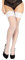 BANANALU 20 Den halterlose Strümpfe Spitzenbund 9 cm Blumenmuster sexy Overkniestrümpfe Flirt 20 Bianco 3XL