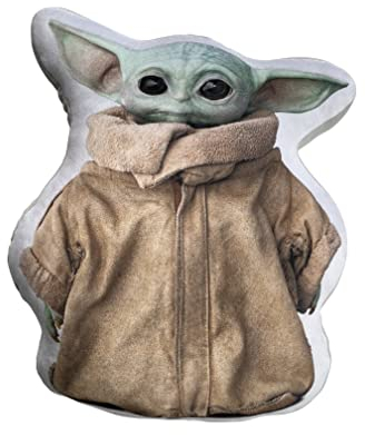 Nemesis Now Star Wars The Mandalorian Grogu Kissen, 40 cm, Star Wars Geschenkware, Baby Yoda Kissen, perfekt für jeden Star Wars Liebhaber, offizielles Disney-Lizenzprodukt, Beige
