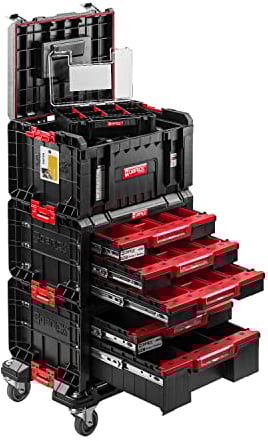 PAFEN Rollende Werkstatt Werkstattschublade - Premium Werkzeugtrolley - Werkzeugkasten auf Rädern 445 x 335 x 850 mm Sehr stabil Chemikalienbeständig Werkstattwagen
