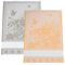 Filet - Set di 2 Canovacci per Cucina in Jacquard con Inserto in Tela Aida 55 Fori da Ricamare, Ideali per Asciugare le Stoviglie, Made in Italy, Disegno Fiori, Colore Giallo e Corda
