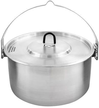 Tatonka Kettle II 4.0 L - Outdoor-Kochtopf aus Edelstahl mit Volumenskalierung und inklusive Deckel mit Siebfunktion - 4 Liter - Ø 23,5 x 11,5 cm