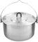 Tatonka Kettle II Casserole d'extérieur en acier inoxydable avec graduation du volume et couvercle avec fonction passoire 4 l Ø 23,5 x 11,5 cm