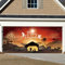 Bannière Garage, 400x185cm Bannière de Fond de Scène de la Nativité avec Corde, Décoration de Noël pour Garage, Terrasse, Jardin, Clôture