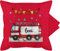 Kissenbezug - Feuerwehrauto Motiv I Leiterwagen Geschenk Feuerwehr I Löschzug - 50 x 50 cm - Rot - Geschenke für feuerwehrmänner personalisierte Kissen Kinder jugendfeuerwehr Name kuschelkissen