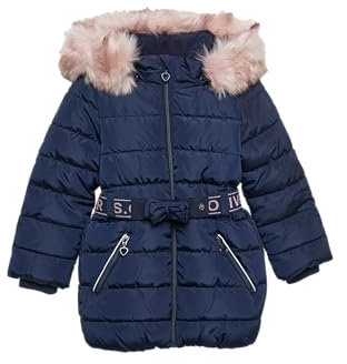 s.Oliver Junior Mädchen 2149510 Steppmantel Mit Abnehmbarem Kunstfell, 5952, 98 EU