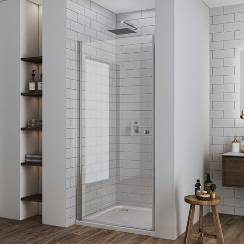 LUXESPIRE Duschkabine Einzelschwingtür in Nische 75cm Breit 6mm ESG Höhe 185/cm Duschtür