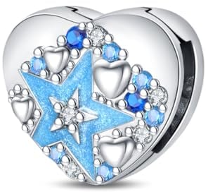 LIGHTDOG 925 Sterling Silber Charms Armband mit Herz Perlen Kompatibel mit Europäischen Armbändern für Frauen Mädchen Pandora Armbänder