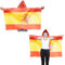 2Pack Spanien Capespanien Flagges Large 3X5Ft. Wearable Spanischen Flagge Banner Dekorationen für 2024 Euro Football Championship Support & Paris Olympic Games Deko. Flaggen der Welt