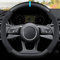 vvvyfx lenkradbezug für VW Polo 6 (VI) AW I 2017-2024, lenkradbezug Leder,Auto lenkradbezug,Anti-rutsch Atmungsaktives Lenkradbezug,Atmungsaktiv Auto Lenkrad Schutzhülle,D-Type-Blue