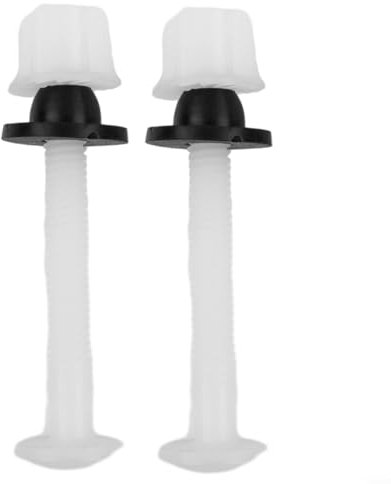 Lot de 2 vis de réservoir de toilette, boulons en plastique pour réservoir d'eau, vis de fixation fendues pour réservoir d'eau de salle de bain (plastique)