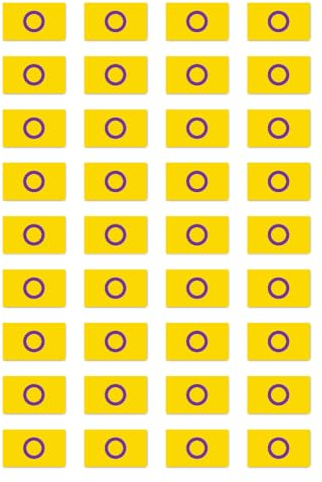 Aufkleber: 25x15 mm, 36 Stück - Flagge - Intersex Pride - LGBTQ - für Auto, Laptop und mehr