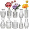 Deko Glas Kleine Vasen Set, 20 Stück Tischdeko Hochzeit Vase, Mini Tisch Deko Vintage Vase Glas, Konfirmation Kleine Vasen für Tischdeko,Vintage Flaschen,Blumenvase Deko Geburtstag,Wedding Decoration
