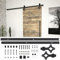 Brokky Kit de Fixation pour Porte coulissante 200 cm Acier Noir,Abris De Jardin,Abri De Stockage pour Jardin,Abri D'Outils De Jardin