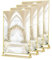 SAN LIKE Lot de 4 cadres photo A4 dorés en acrylique transparent - Porte-cartes de table - Cadre photo double face doré - Support de style chevalet pour numéros de table de mariage, banquets, cadres