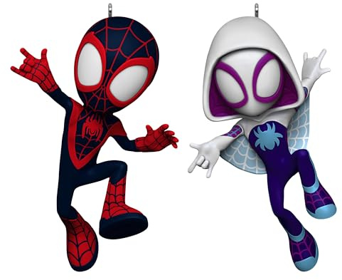 Hallmark Keepsake Christmas Ornaments 2025, Marvel Spidey and His Amazing Friends Spin and Ghost-Spider, Set of 2, Gifts for Marvel Fans