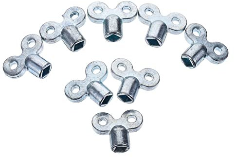 DOITOOL 10pcs Heater Bleed Keys Radiator Wrench Bleed Wrench for Central Heating Air Vent Zinc Alloy and Easy to Use