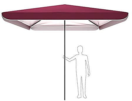HUIBBGO Ombrellone Antipioggia Commerciale Ombrellone da Giardino Due in Uno Ombrellone da Spiaggia Quadrato Grande Adatto per Negozi di Piscine 3x3 M