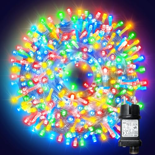 ARKOCHIC 105M Luci Natale Esterno, 1000 LED Luci Albero Di Natale con 8 Modalità, IP65 Impermeabile Multicolore Fatate Catena Luminosa Decorazioni Natalizie Per Esterno E Interno Giardino, Balcone