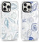 Foonary 2 Pack Transparent Conch Shell Print Phone Case for iPhone 16 Pro 6.3,Soft Silicone with Design Aesthetics Clear Pattern Cases,Shockproof Bumper Protector Cover,Girls Women for iPhone 16 Pro
