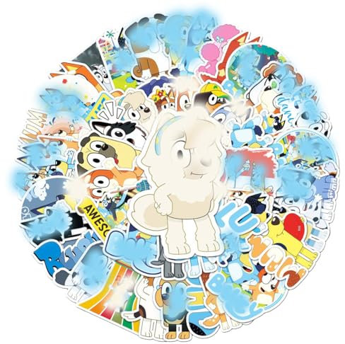 Adesivi Blluey, Set di 50 Adesivi, Adesivo alla Moda Personalizzati Decorativi per Auto, Computer Portatile, valigia, Bicicletta, Natalizi Compleanno Regalo per Bambini Adulti