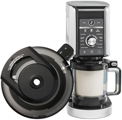 Outer Bowl Lid for Ninja Creami Ice Cream Makers, Reusable Creami Replacement Lid Compatible with NC299AMZ/NC301/NC300/Series(NO Paddle) Ninja Creami Replacement Parts