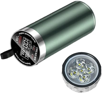 46950 Power Pack Set with LED Flashlights High Brightness USB Fast Charging for Outdoor Camping Hiking Travel