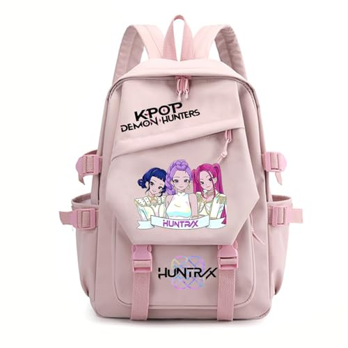 SaiDeng KPop Huntrix Rucksack – Anime KPop De-Mon H-Hunters Rucksack für Jungen & Mädchen, Wasserdicht & Gepolstert, Trendiger Unisex Rucksack für Teenager, Schule, Freizeit & Reisen