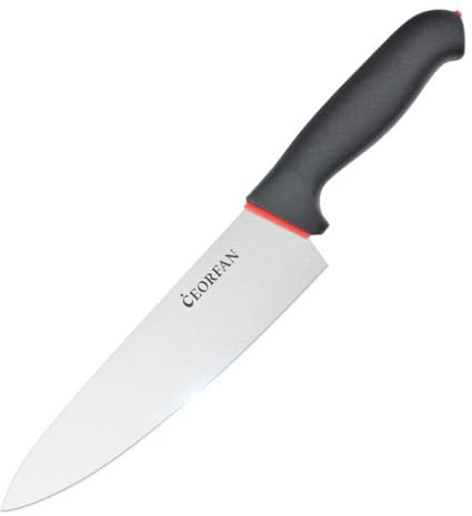 CEORFAN Chef Knife, 8-Inch German Steel Kitchen Knife | X50CrMoV15 steel with a non-slip PP/TPR handle for slicing, dicing and chopping at home or in foodservice.