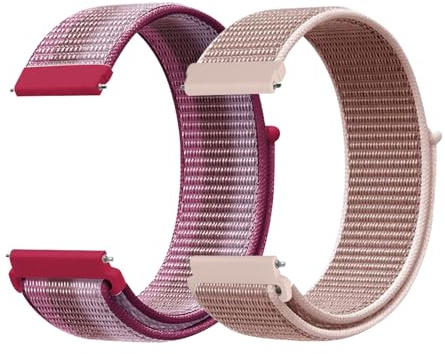 Aoekne Fabric Nylon Uhrenarmbänder 20mm Ersatzarmbänder für Kinder Smartwatch, Schnellverschluss Verstellbare Aatmungsaktive, Smartwatch Armband für Kinder Junge Mädchen
