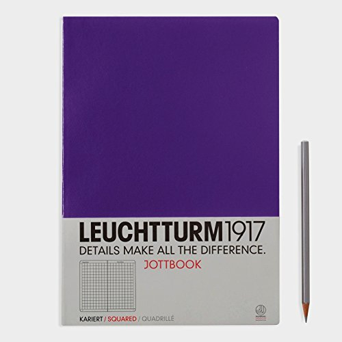 Leuchtturm1917 339923 Jottbook, Notizheft A4 Lineatur: kariert lila