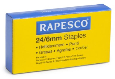 Rapesco Heftklammern, 24 x 6 mm, 20 Packungen mit je 1000 Stück