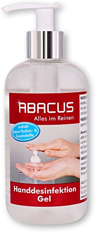 ABACUS® Handdesinfektion Gel, Desinfektionsgel, Handdesinfektion, Desinfektion, Desinfektiongel, Gel in Spenderflasche, Schnelldesinfektion – Handdesinfektion Gel 300 ml (sku-sku-4016)
