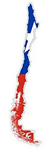 Akachafactory Aufkleber, für Auto, aus Vinyl, Motiv Chile, chilenische Flagge