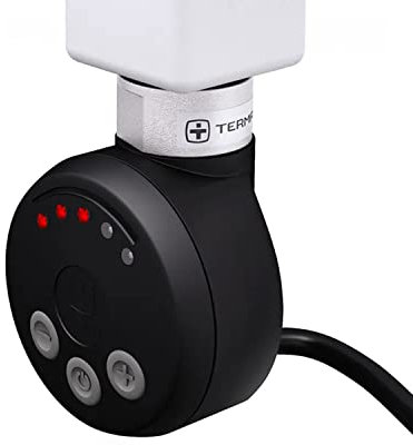 MEG Thermostat Heizstab, Heizpatrone, Heizelement 1000 Watt (Schwarz) Spiralkabel mit Stecker