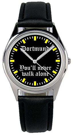 KIESENBERG Armbanduhr Dortmund Geschenk Artikel Idee Fan Analog Quartz Lederarmband Uhr B-2208